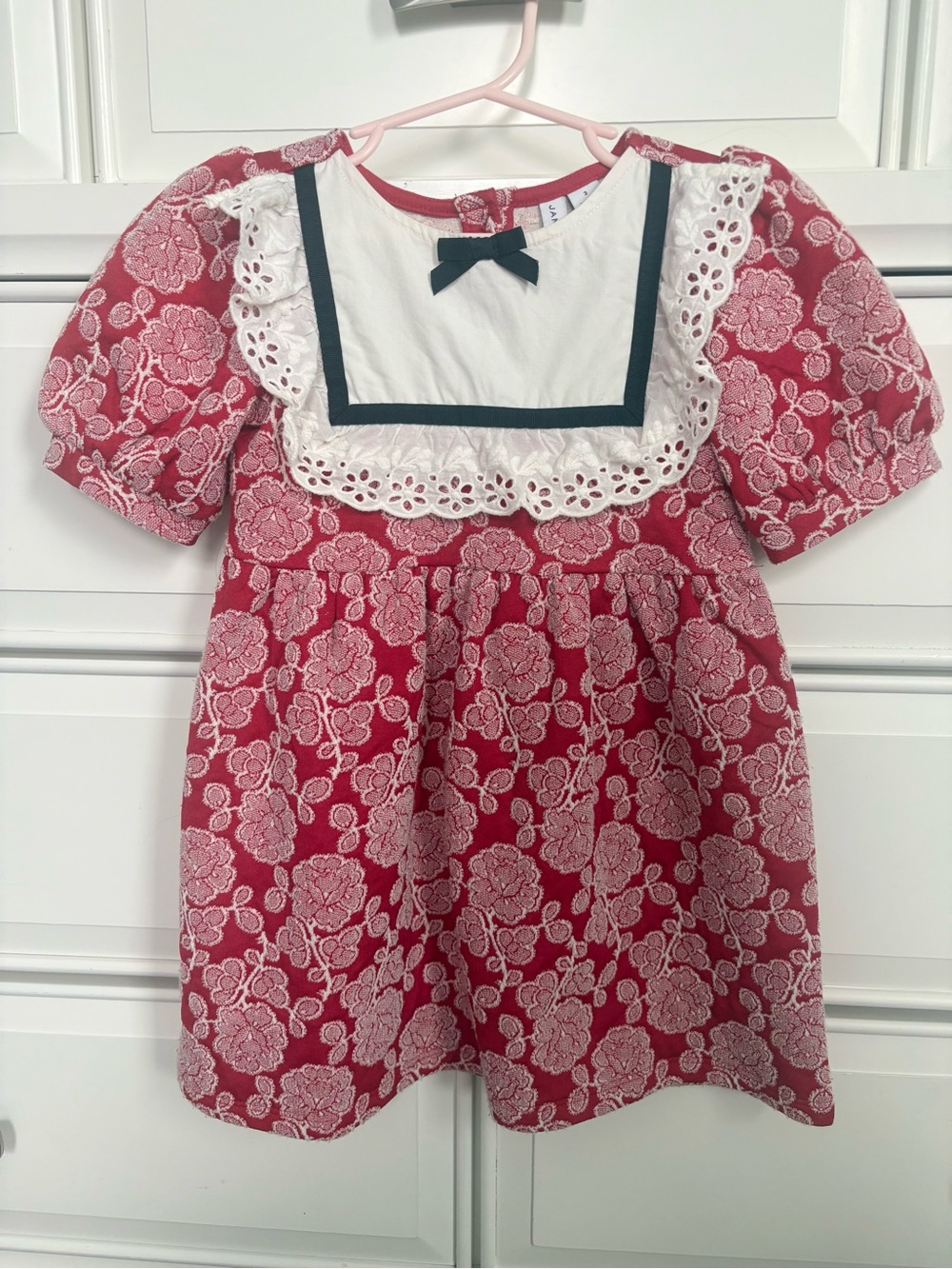 Janie and Jack red bib dress